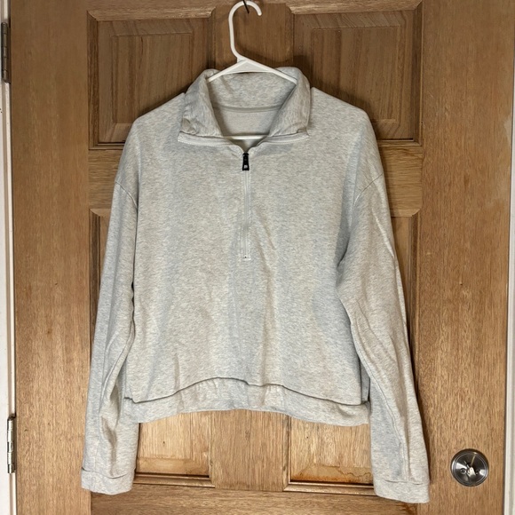 ZYIA ACTIVE Pullover‎ Quarter Zip Sweatshirt Beige Womens Size XL - Picture 1 of 5